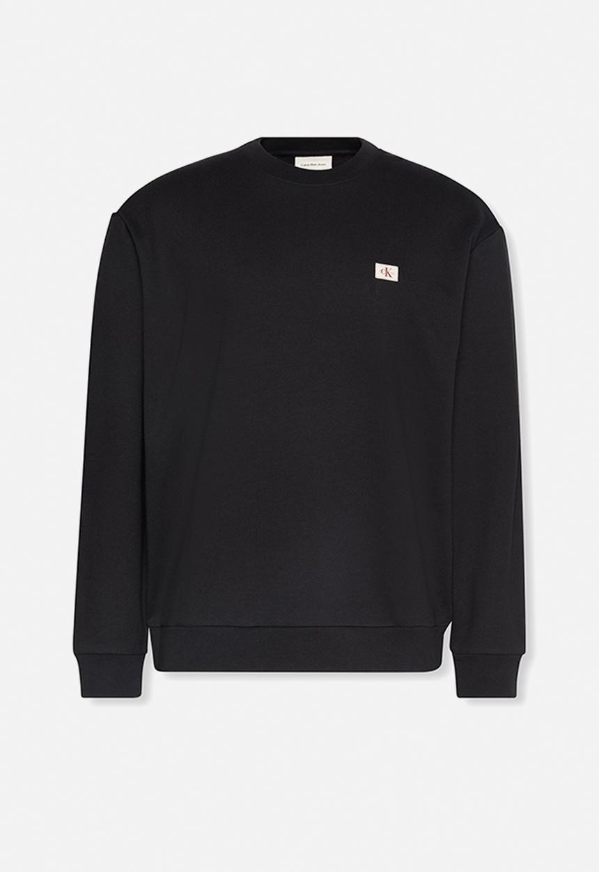 Calvin Klein - Ls 350Terry Eu Whsl Badge Crewneck - Black