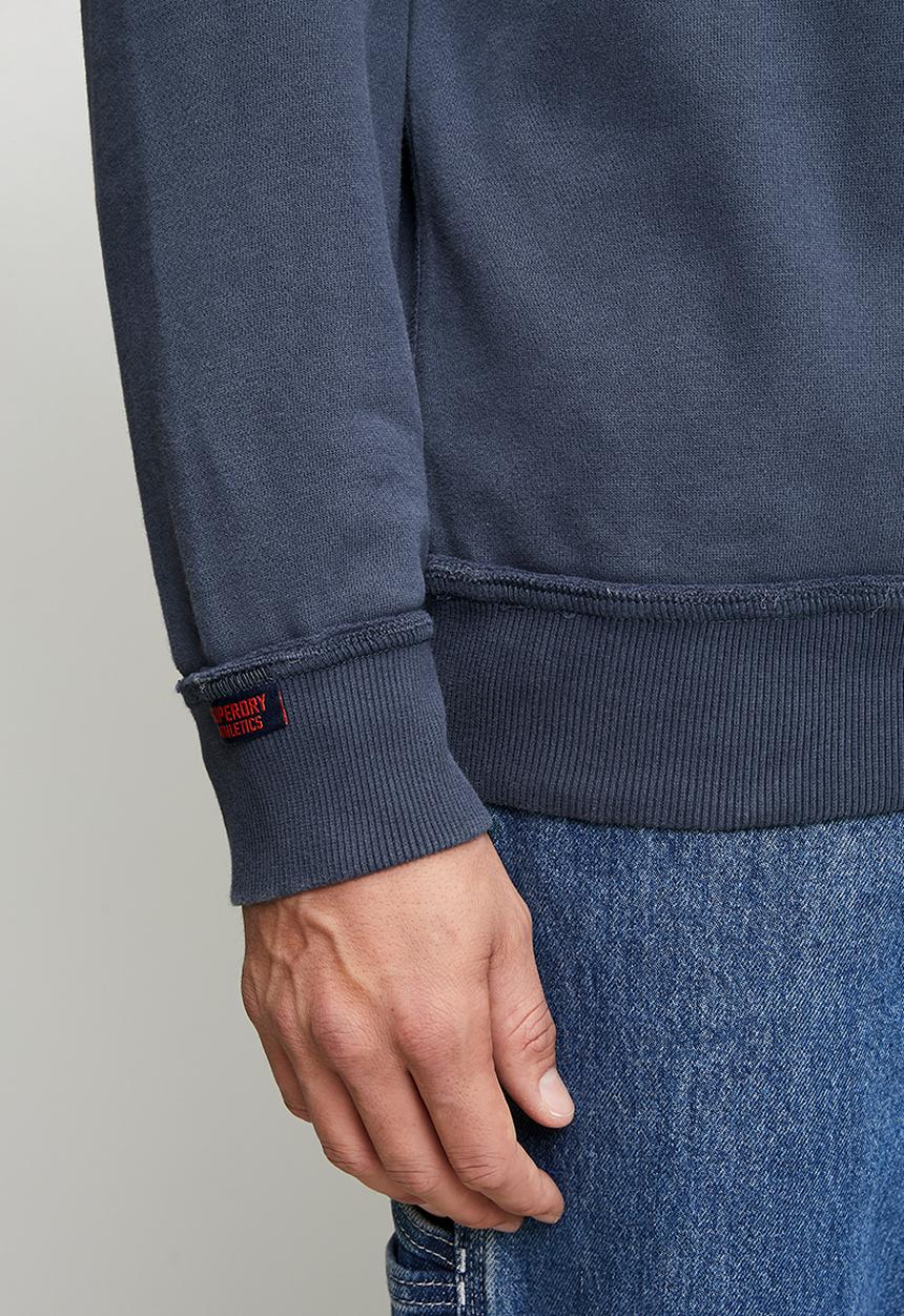 Superdry. - Vintage Athletic Zip Henley - Lauren Navy