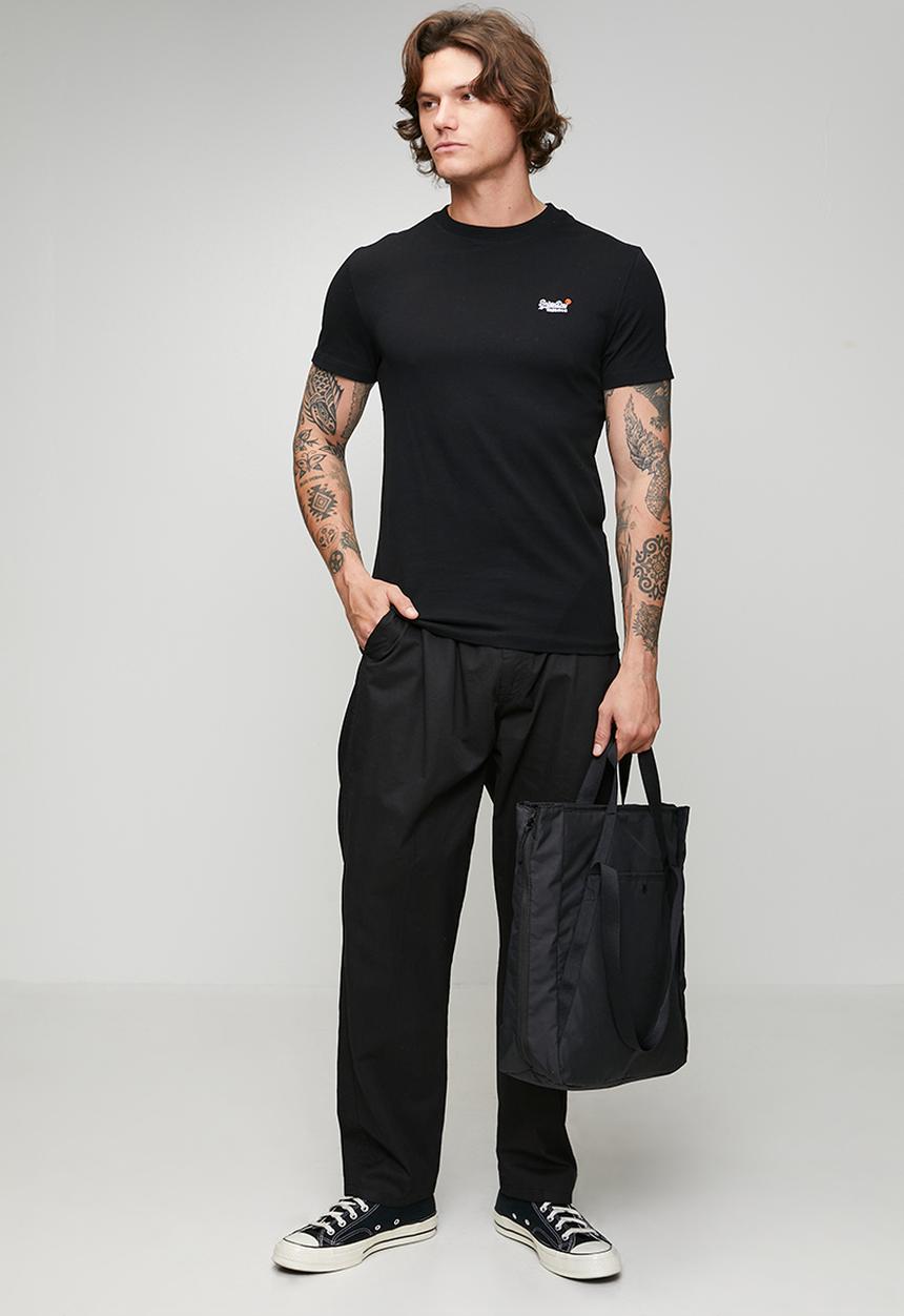 Superdry. - Essential Contrast Emb Tee - Black