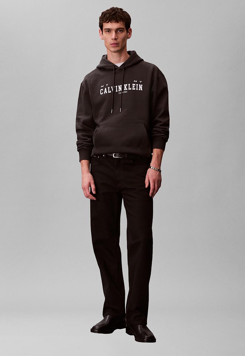 Calvin Klein - Ls 350Fleece Collegiate Hoodie - Pirate Black