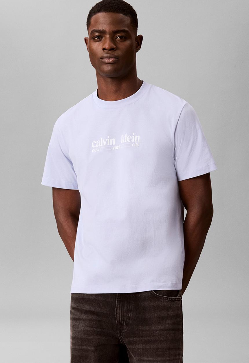 Calvin Klein - Ss 30S Whsl Ck Nyc Graphic Tee - Casual Blue