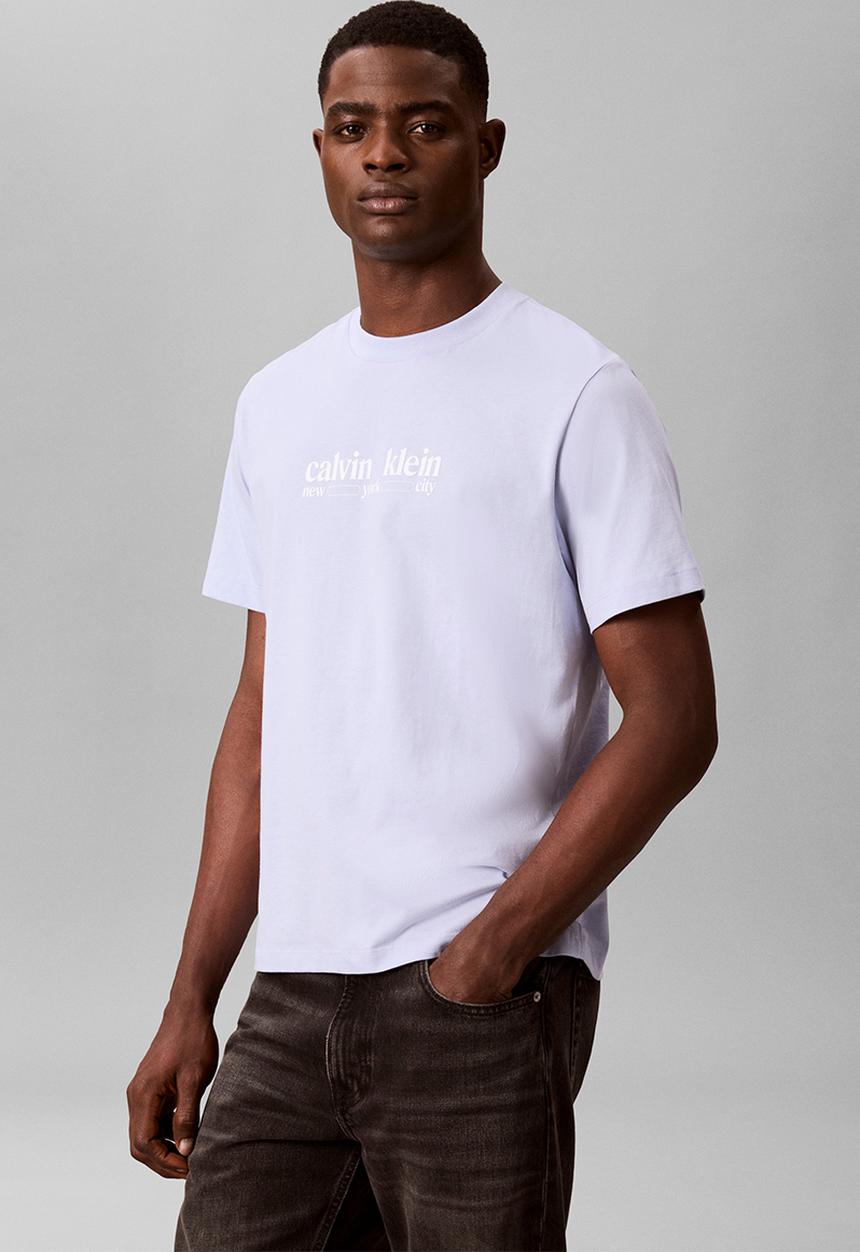 Calvin Klein - Ss 30S Whsl Ck Nyc Graphic Tee - Casual Blue