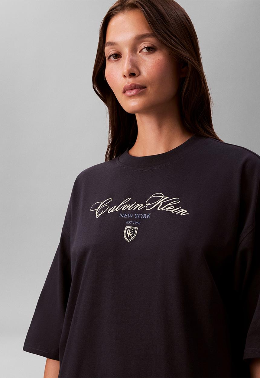 Calvin Klein - Ss oversize ck ny tee - inkwell