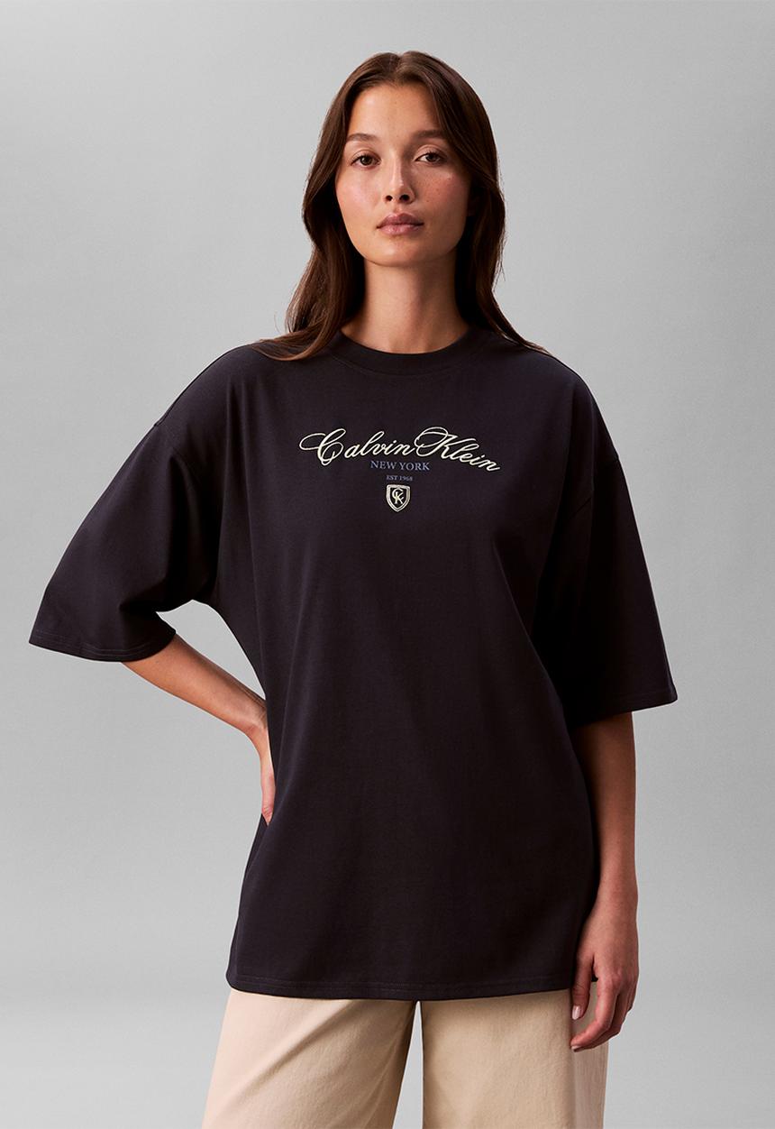 Calvin Klein - Ss oversize ck ny tee - inkwell