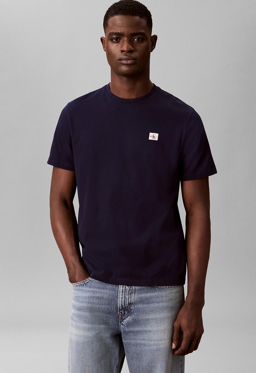 Calvin Klein - Ss Badge 30S Jersey Classic Tee - Maritime Blue