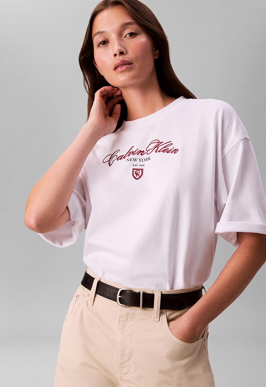 Calvin Klein - Ss oversize ck ny tee - brilliant white