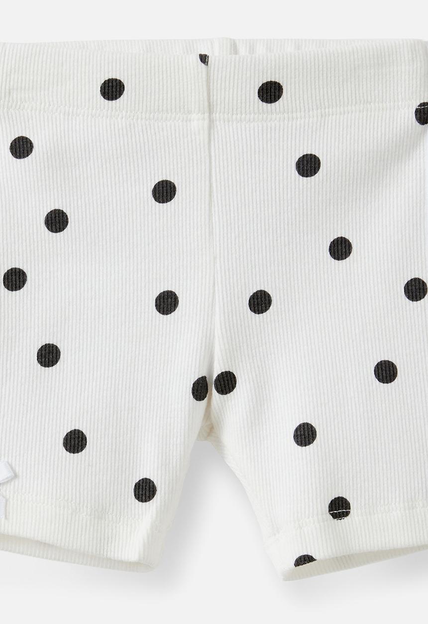 Cotton On - Rain Rib Bike Shorties - Vanilla Spot