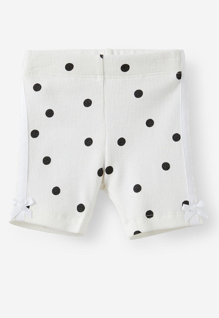 Cotton On - Rain Rib Bike Shorties - Vanilla Spot