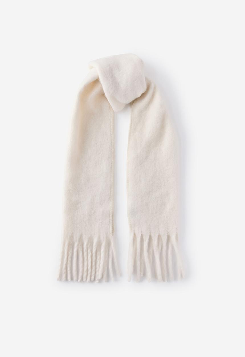 Rubi - Tassel scarf - ecru/stitch
