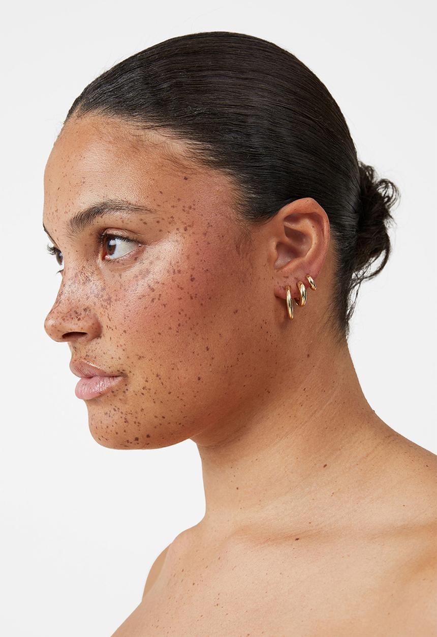 Rubi - 3 Pack mid earring - gold plated classic