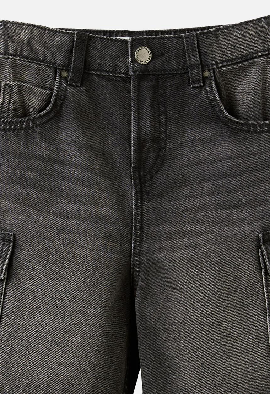 Cotton On - Super Baggy Short -  Balmoral Black/Cargo