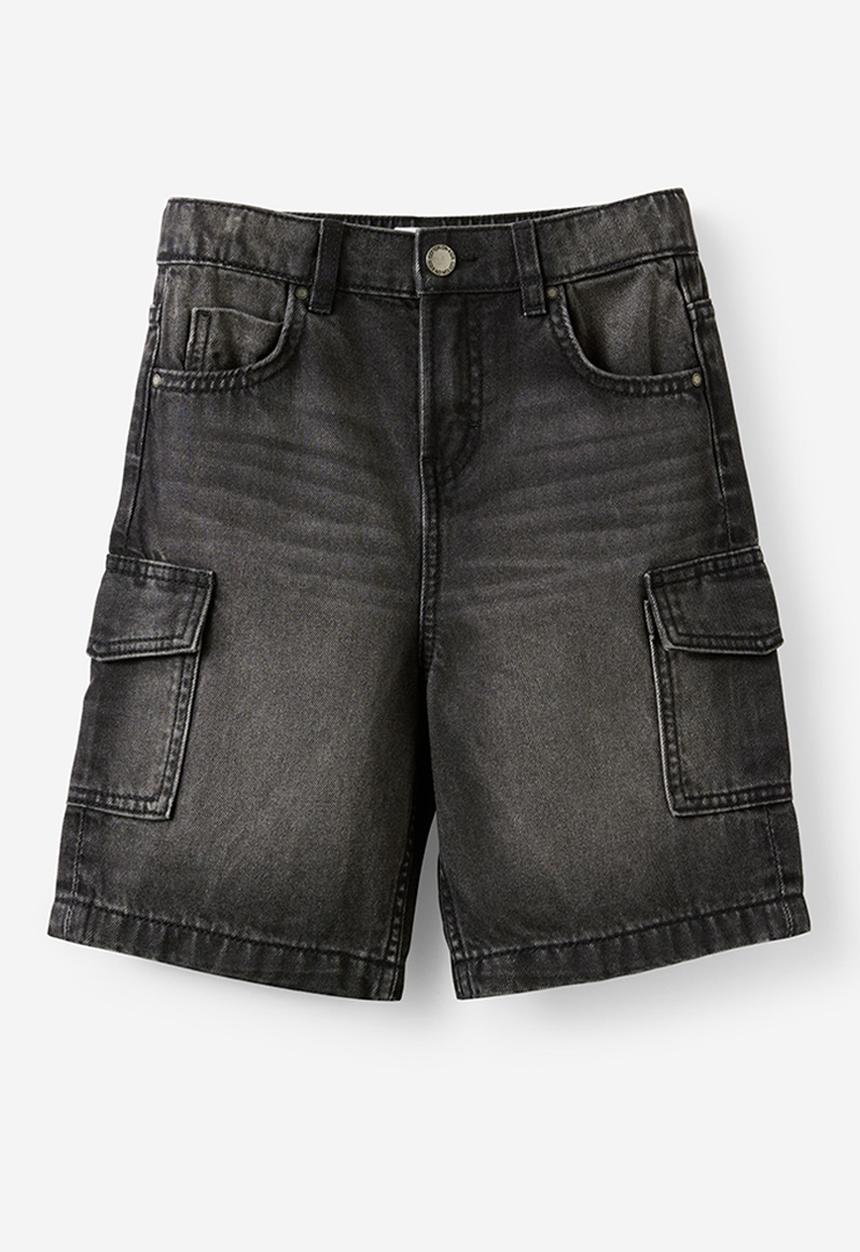 Cotton On - Super Baggy Short -  Balmoral Black/Cargo