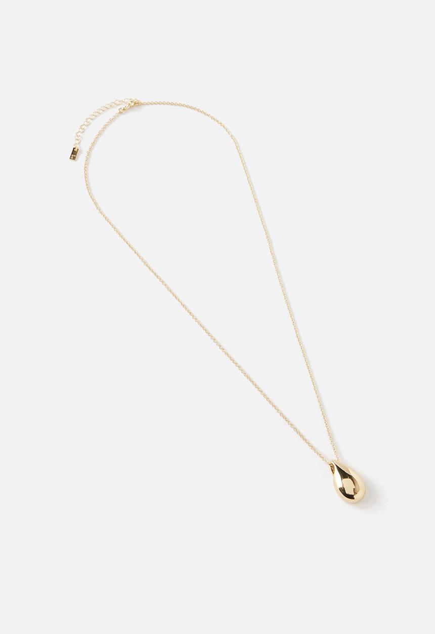 Rubi - Pendant necklace - up gold pebble