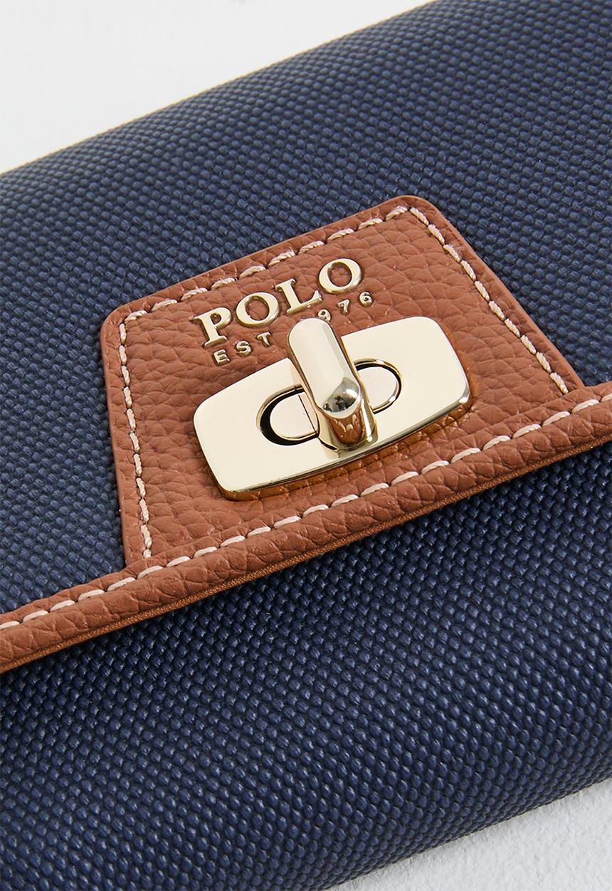 POLO - Cabana trifold purse - blue