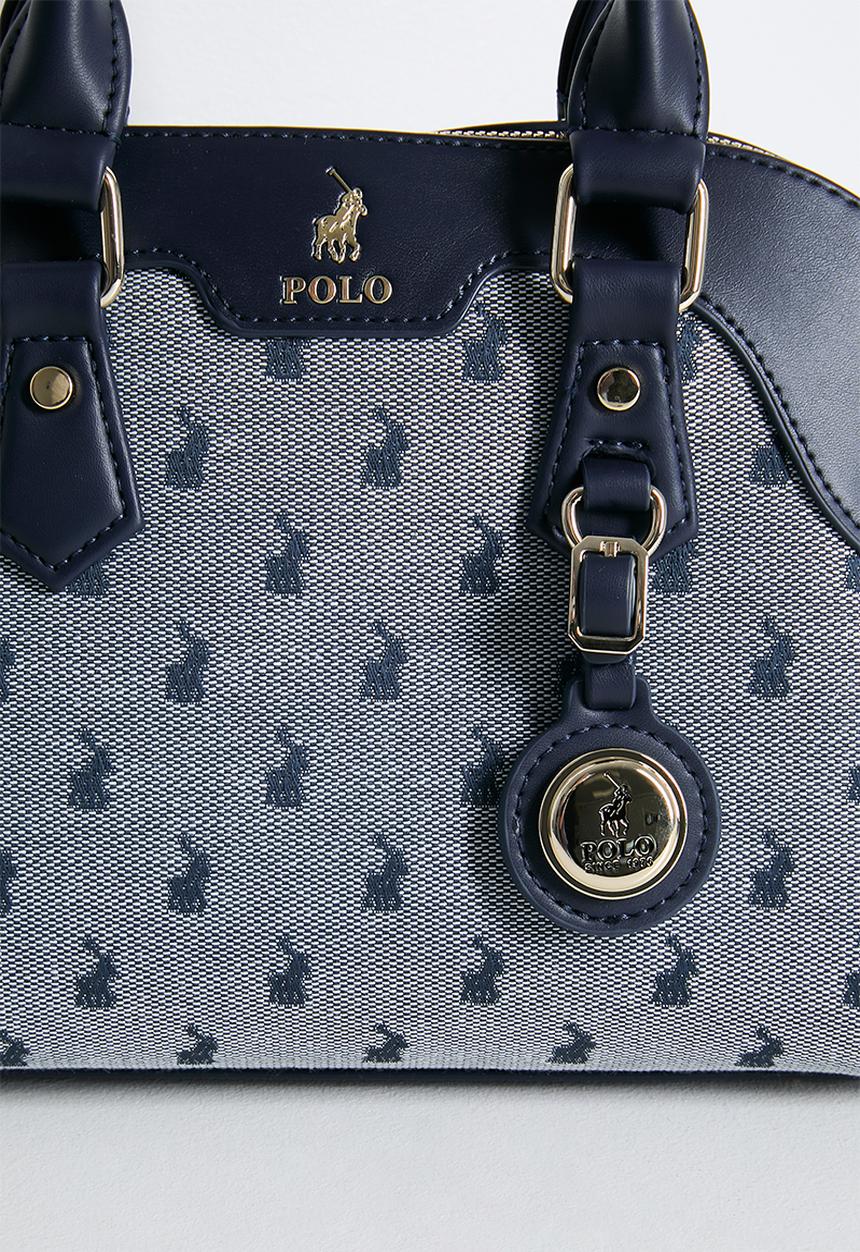 POLO - Jacquard shopper crossbody bag - blue
