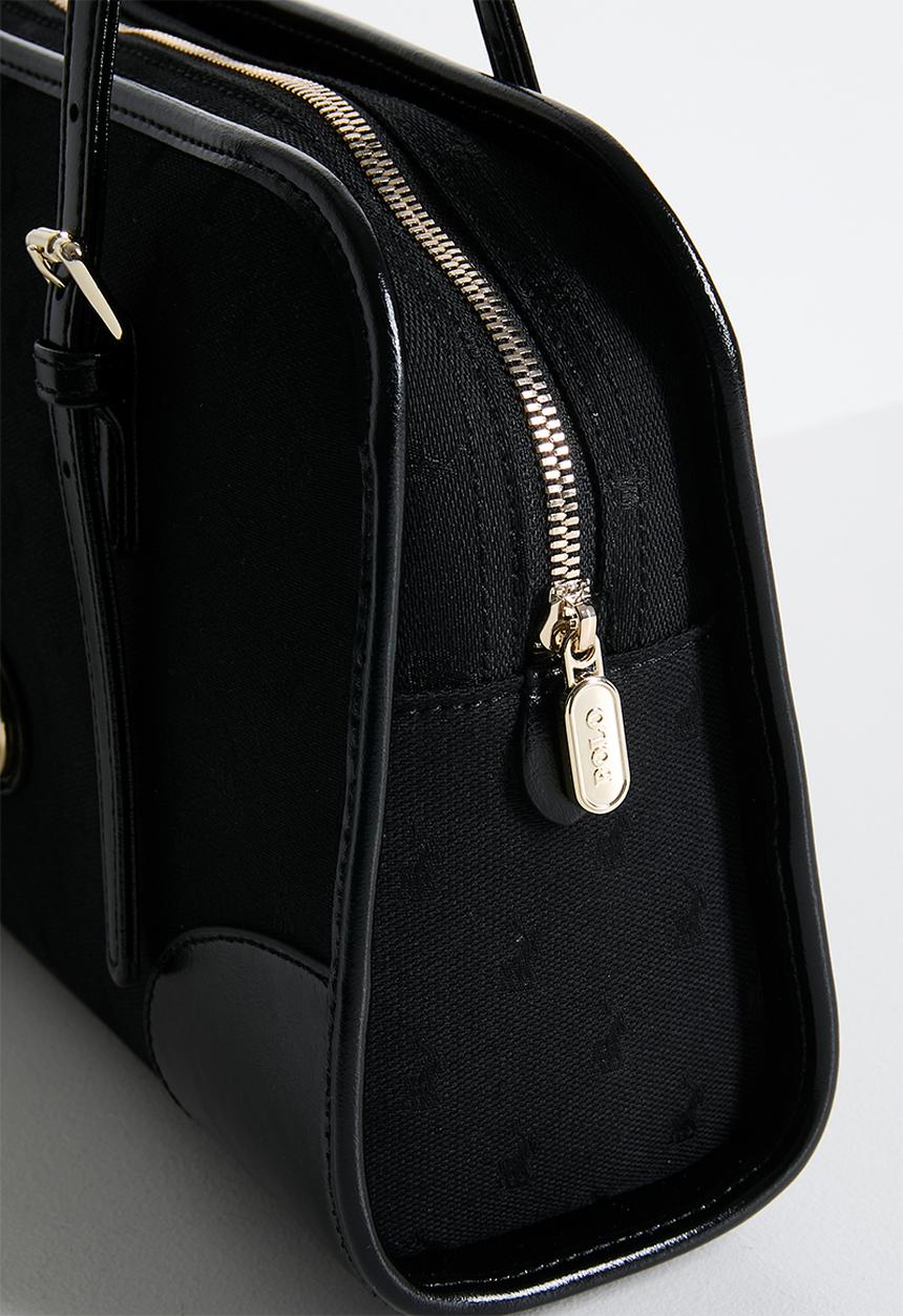 POLO - Jacquard shopper bag - black