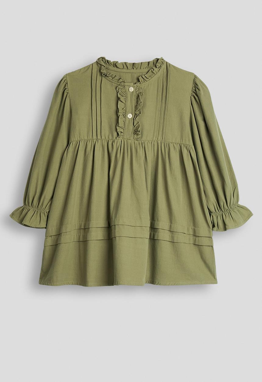 Pop Candy - Pintucked smock dress - green