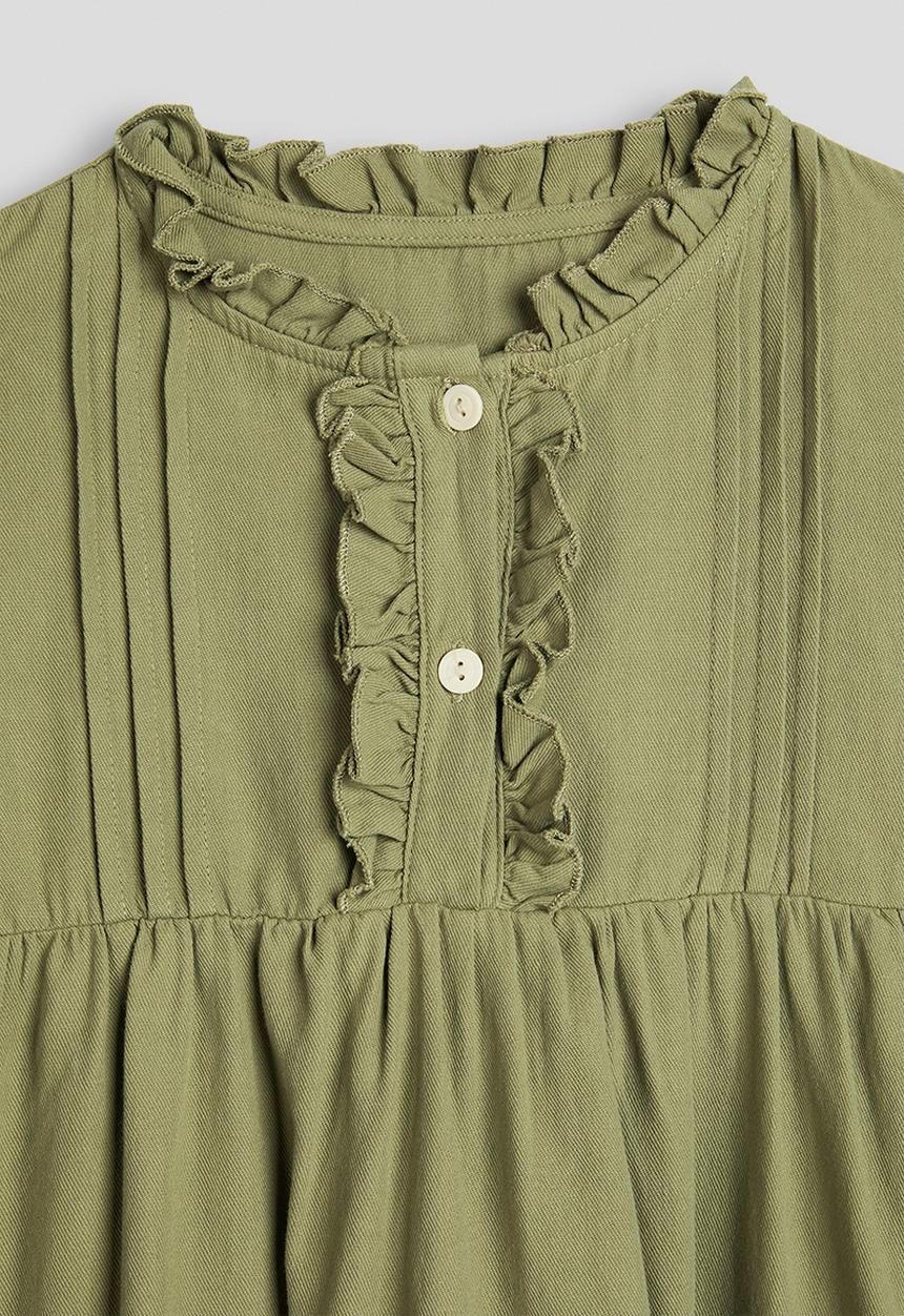 Pop Candy - Pintucked smock dress - green