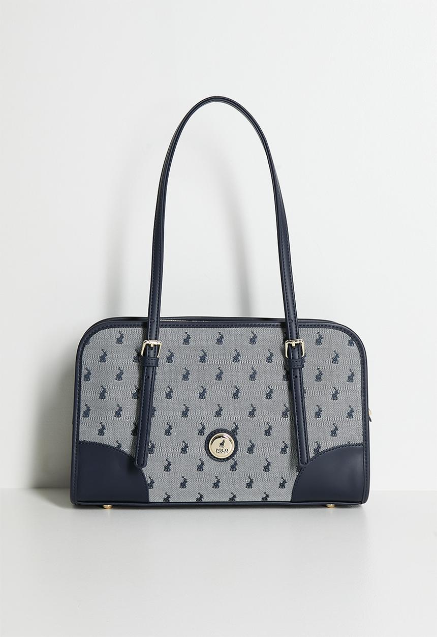 POLO - Jacquard shopper bag - blue