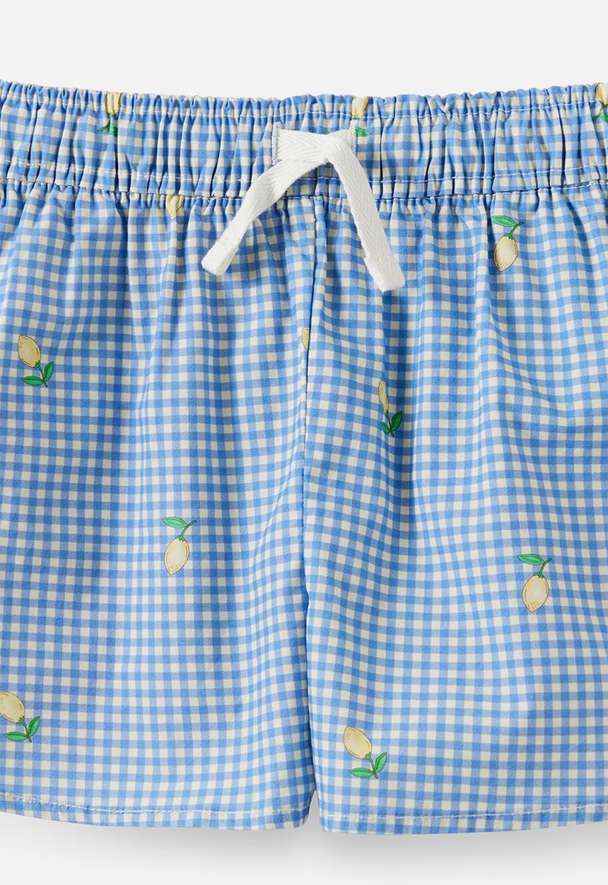 Cotton On - Gigi Woven Short - Blue Bonnet/Gingham
