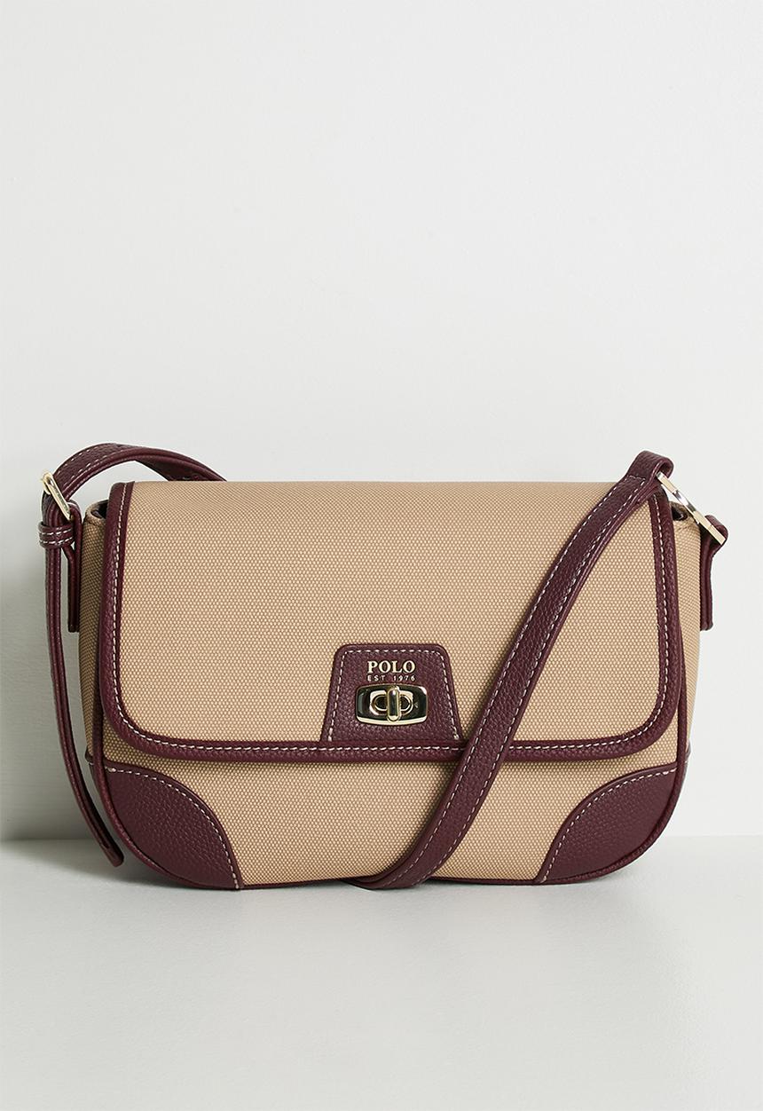 POLO - Cabana flapover sling bag - beige