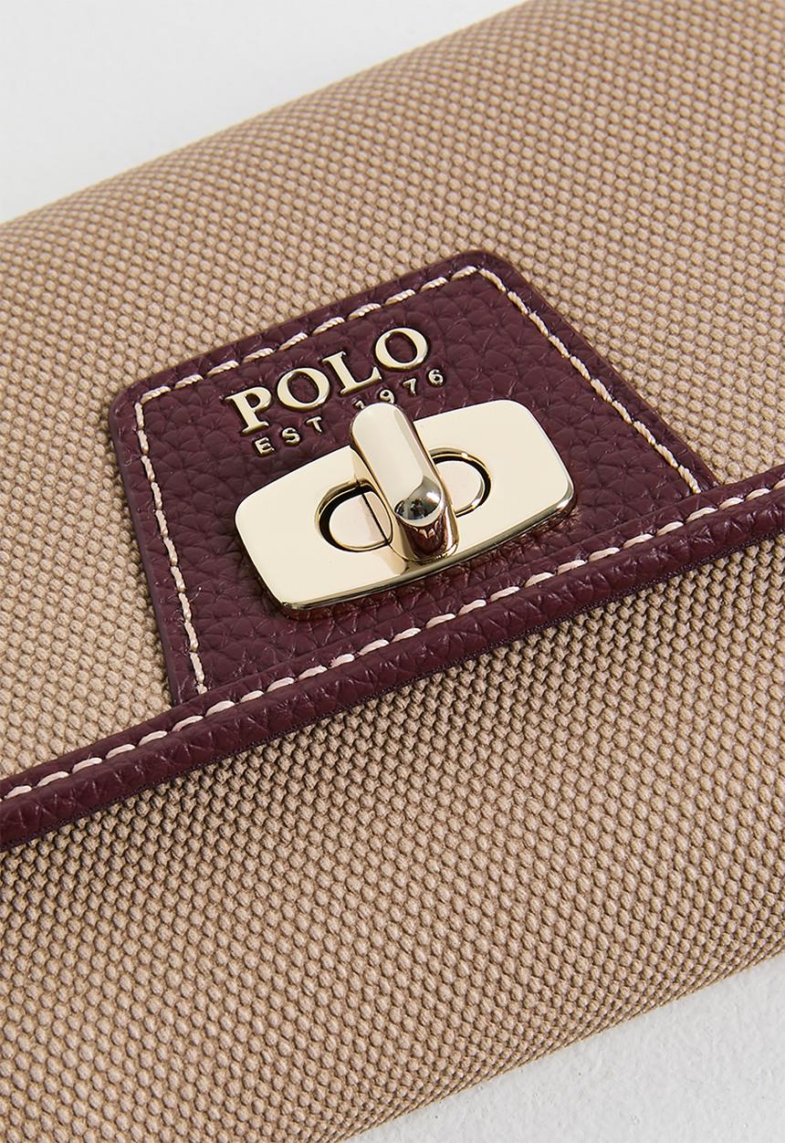 POLO - Cabana trifold purse - beige