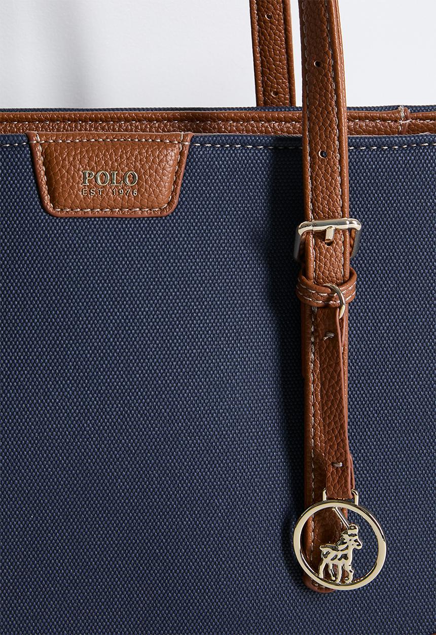 POLO - Cabana book tote - blue