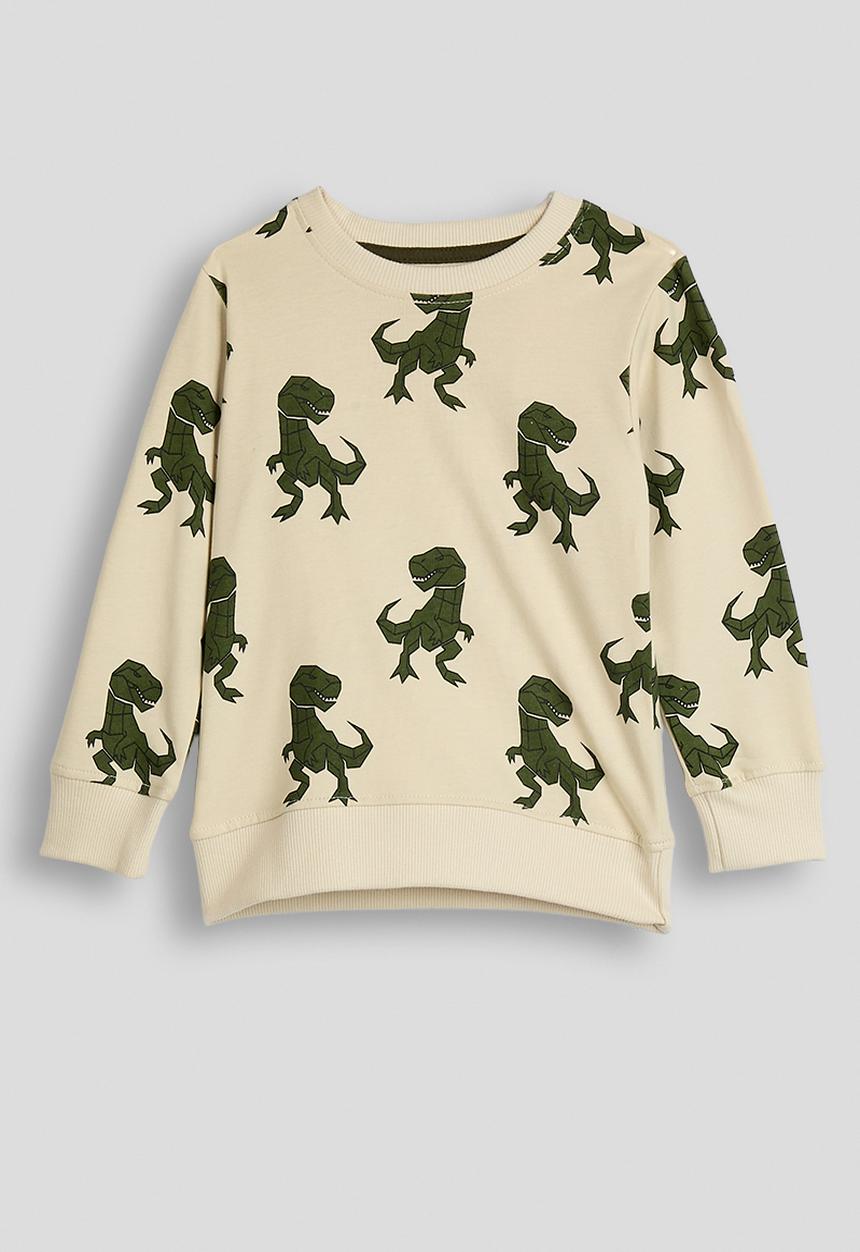 Pop Candy - T-rex aop sweatshirt - buttercream
