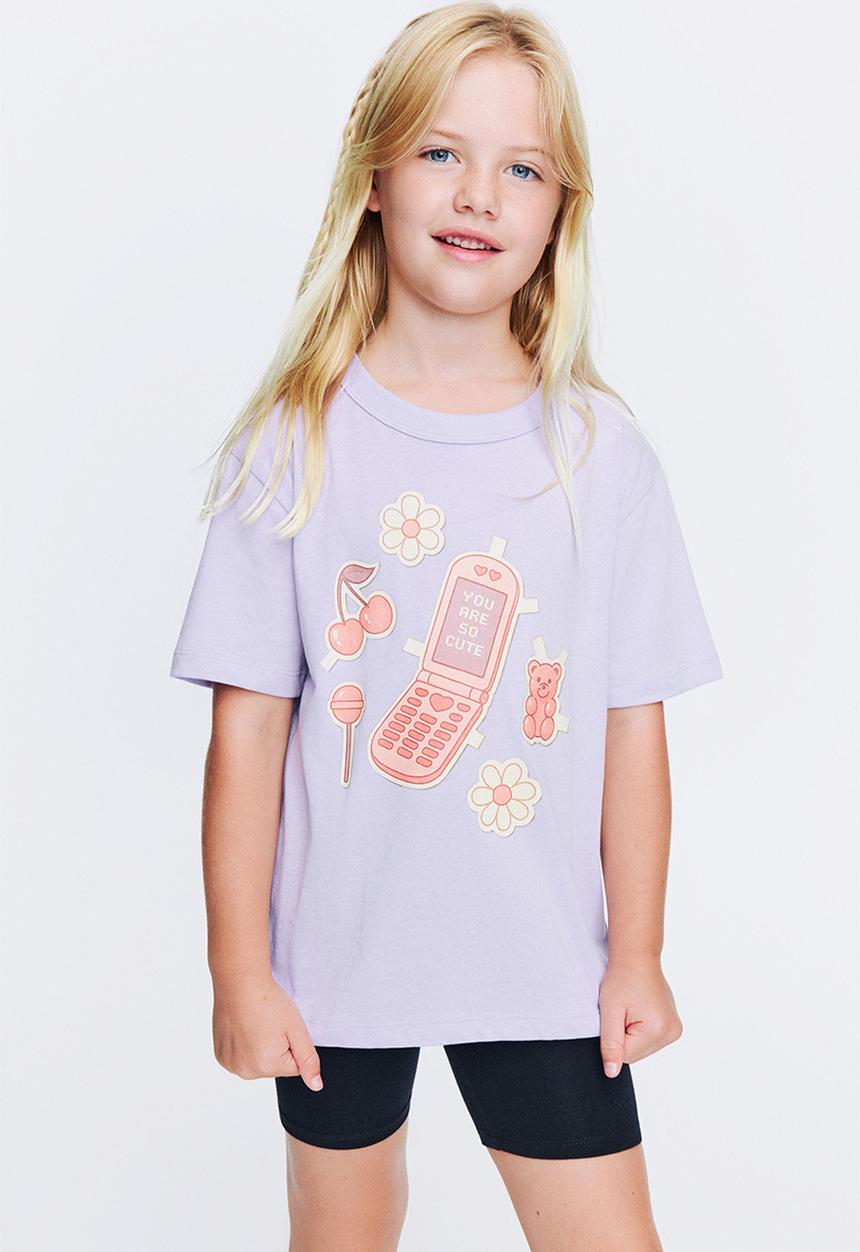 Cotton On - Essential Short Sleeve Graphic Tee - Vintage Lilac/You Are So Cute