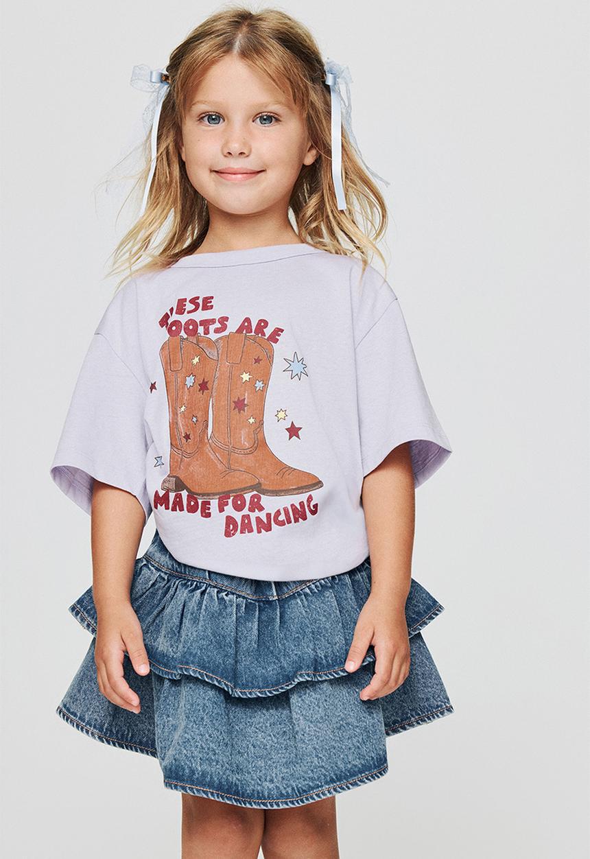 Cotton On - Essential Short Sleeve Graphic Tee - Vintage Lilac/Cowgirl Boots