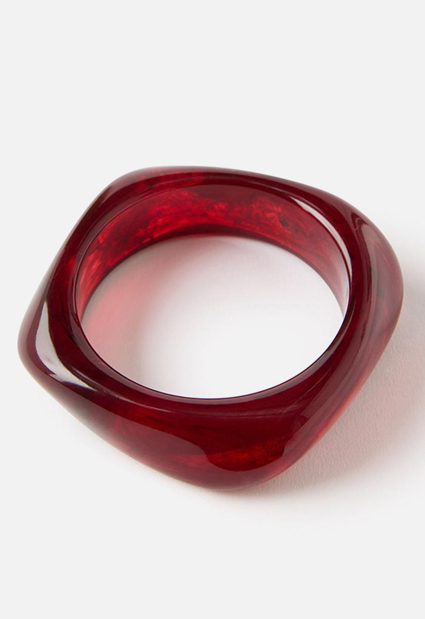 Rubi - Single bracelet - burgundy swirl bangle