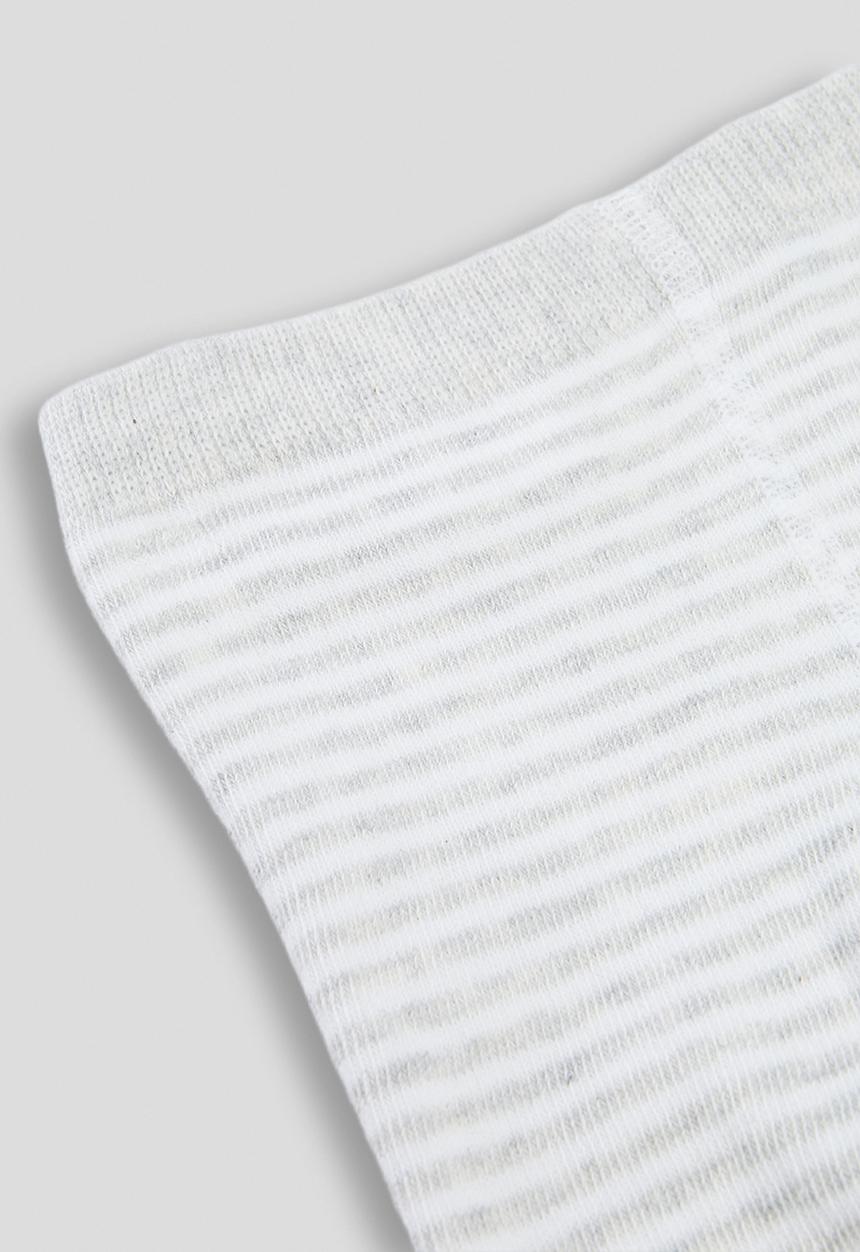 Pop Candy - Bunny footed stockings - white/grey stripes