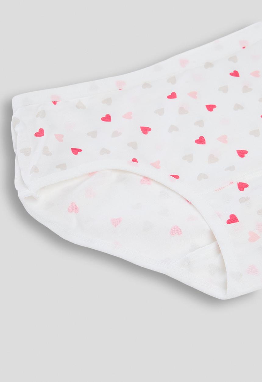 Pop Candy - 2 pack full briefs - pink stripes/heart aop