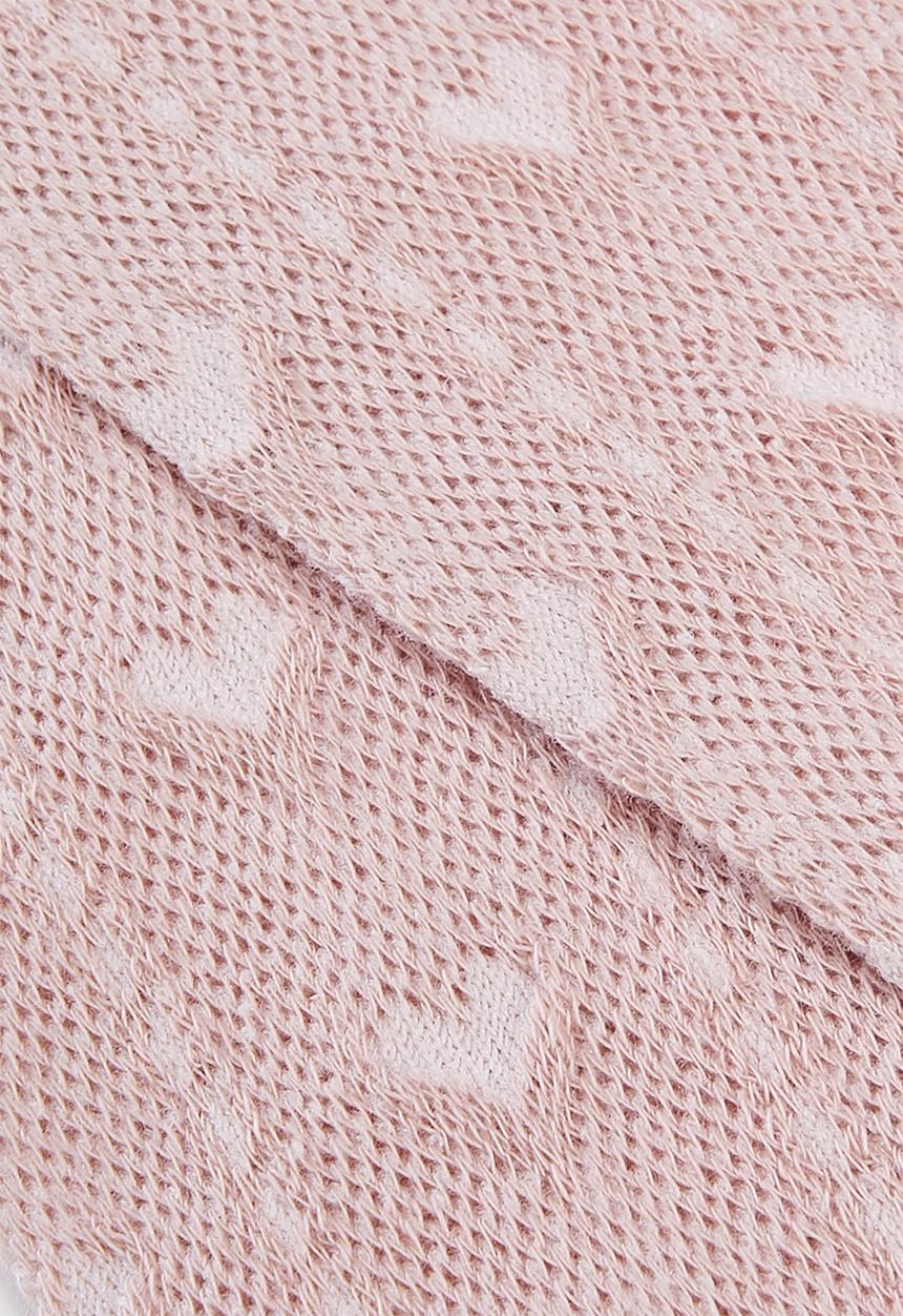 Pop Candy - Heart design pointelle stockings - pink