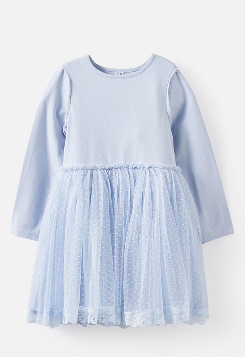 Cotton On - Eloise Long Sleeve Dress Up Dress - Ice Blue