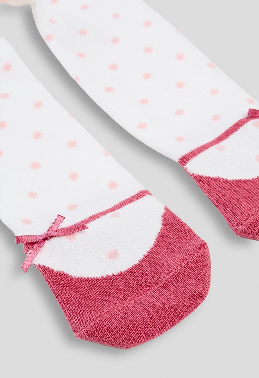 Pop Candy - Pump footed leggings - white/pink