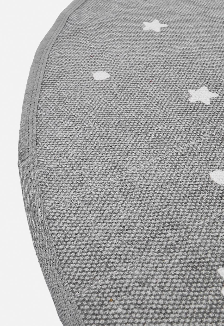 H&S - Round Cotton Rug Bunny 120cm Grey