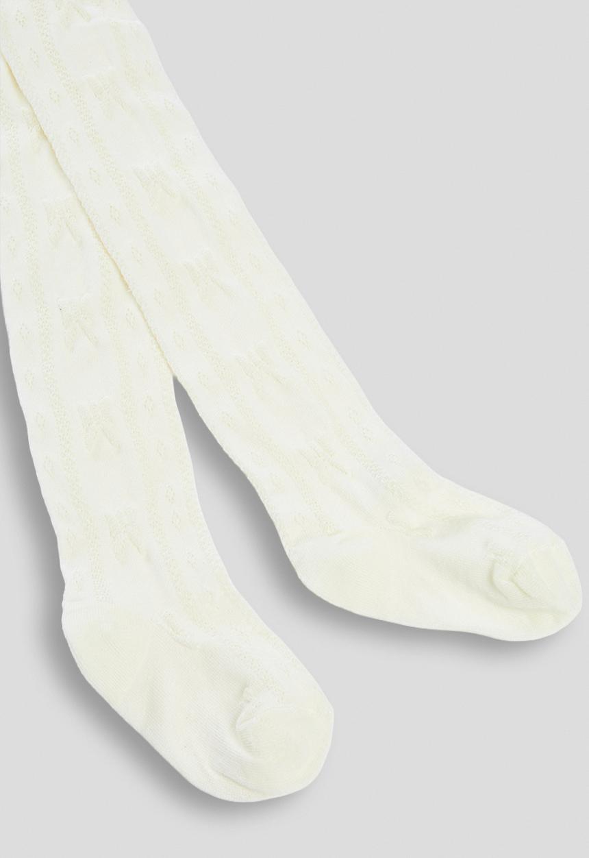 Pop Candy - Pointelle knit stockings - cream