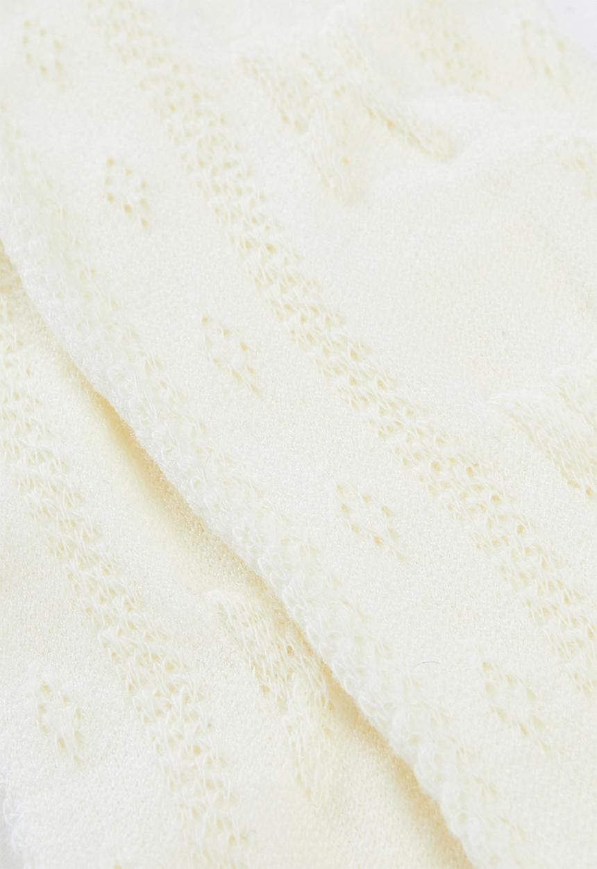 Pop Candy - Pointelle knit stockings - cream