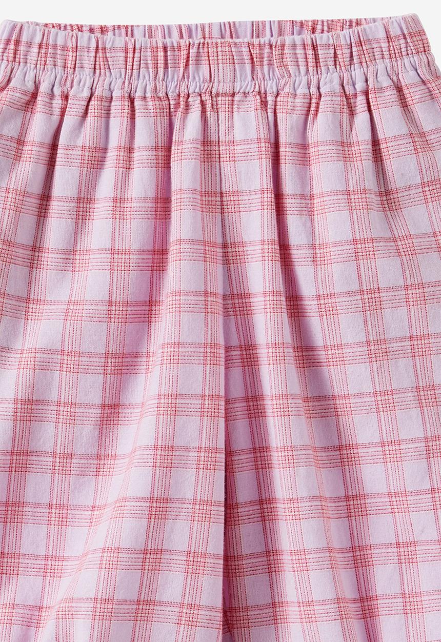 Cotton On - Woven Barrel Pant - Vintage Lilac Check