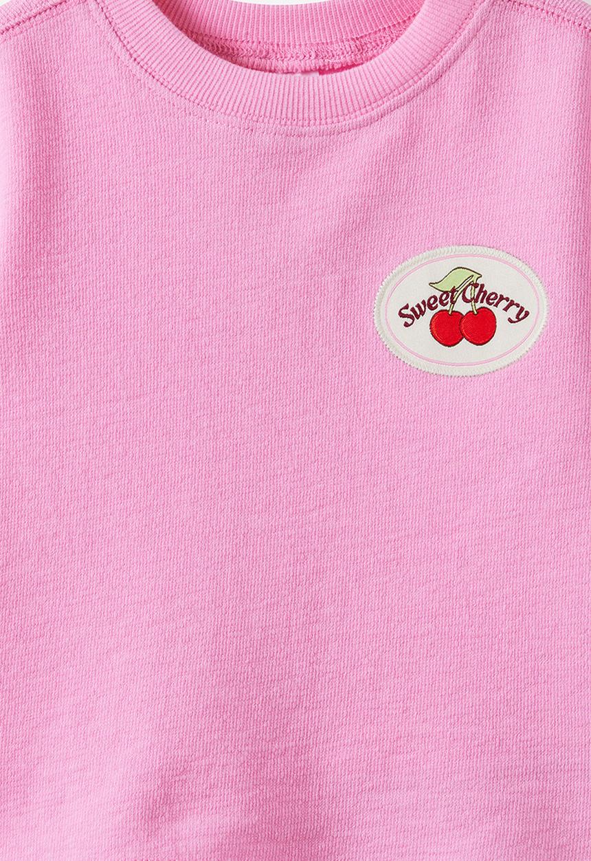 Cotton On - Tyla Knit Tee - Strawberry Milk/Sweet Cherry