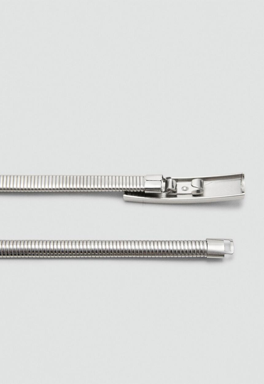 MANGO - Belt omega - silver