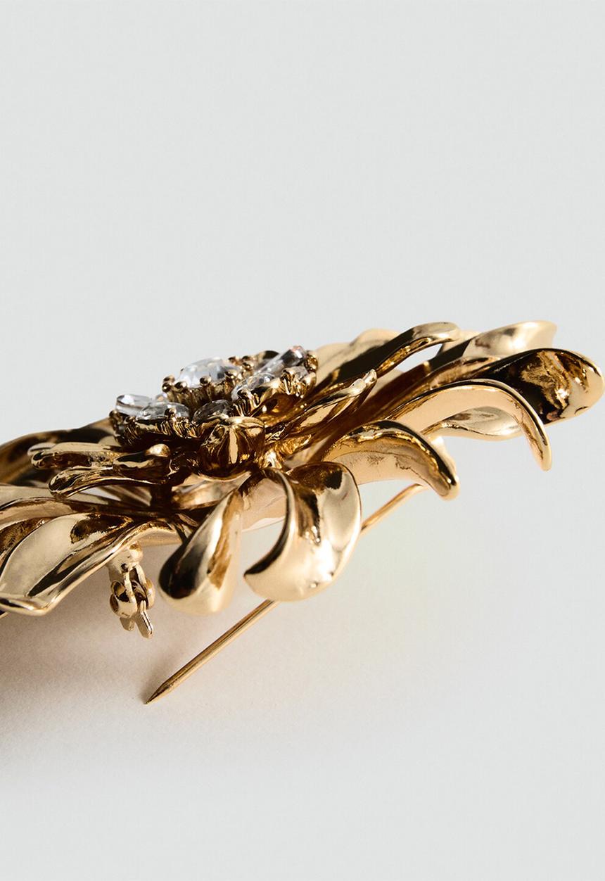 MANGO - Brooch savanna - gold