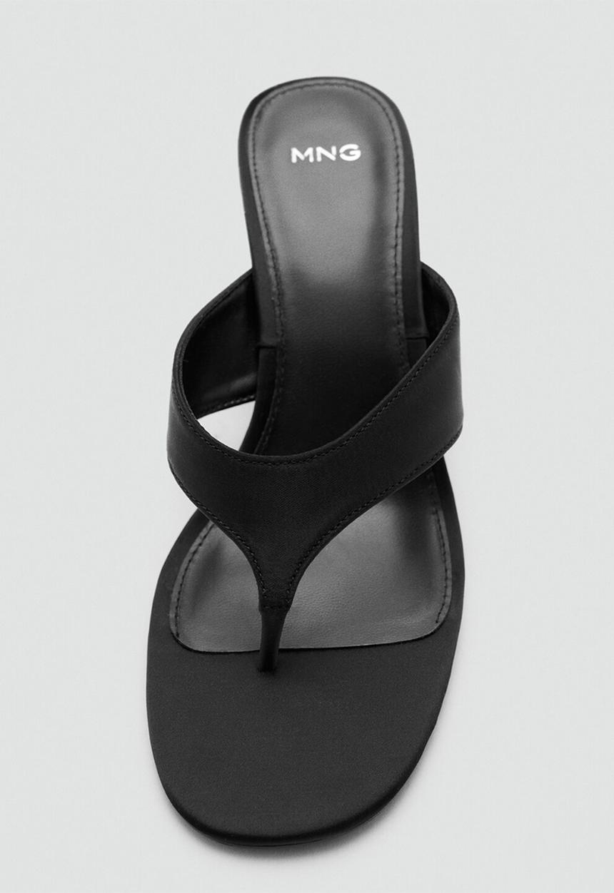 MANGO - Lirio open toe mule - black