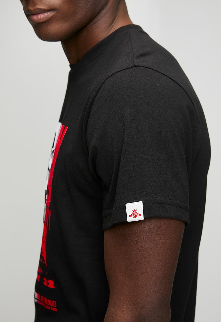 Replay - Maxi Print T-shirt - Black/Red