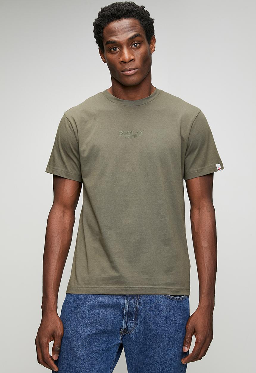 Replay - Basic Jersey Crew Neck T-shirt - Khaki