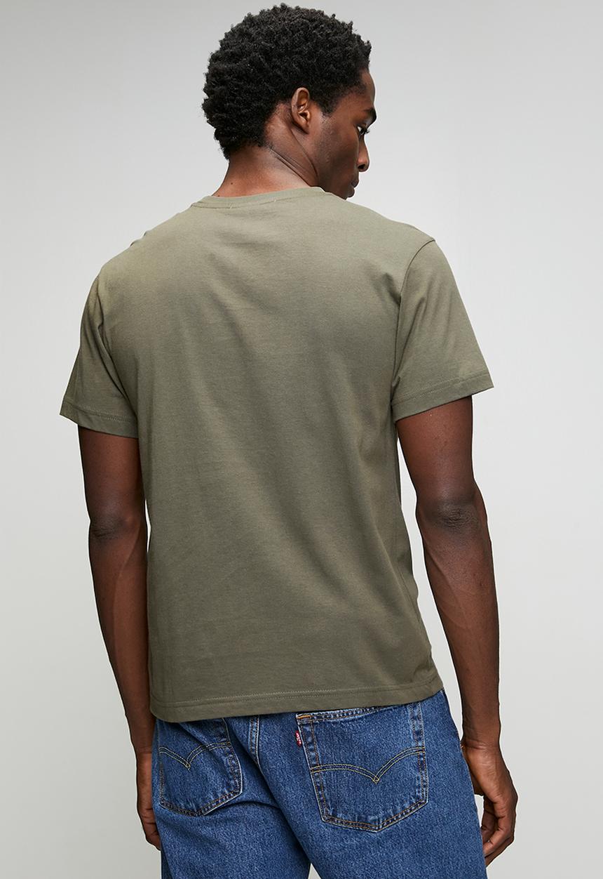 Replay - Basic Jersey Crew Neck T-shirt - Khaki