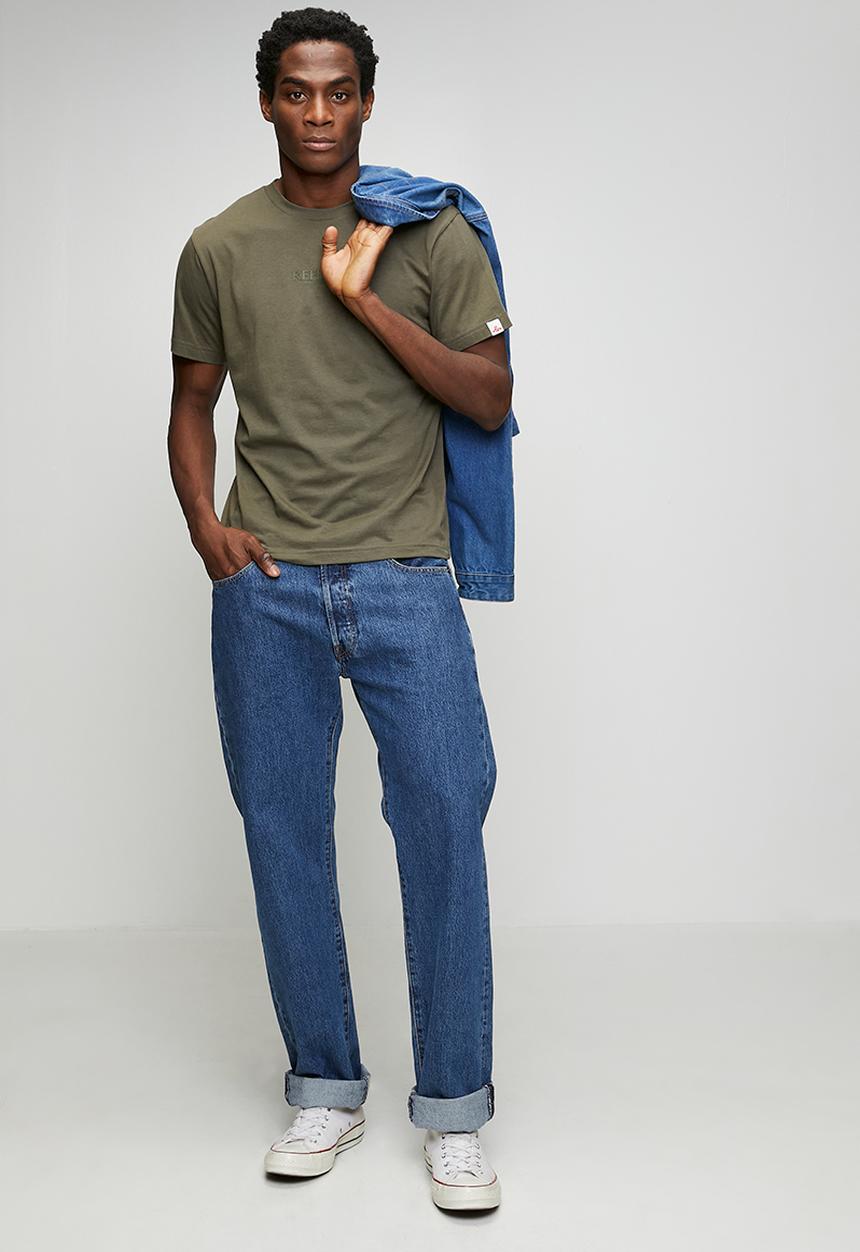 Replay - Basic Jersey Crew Neck T-shirt - Khaki