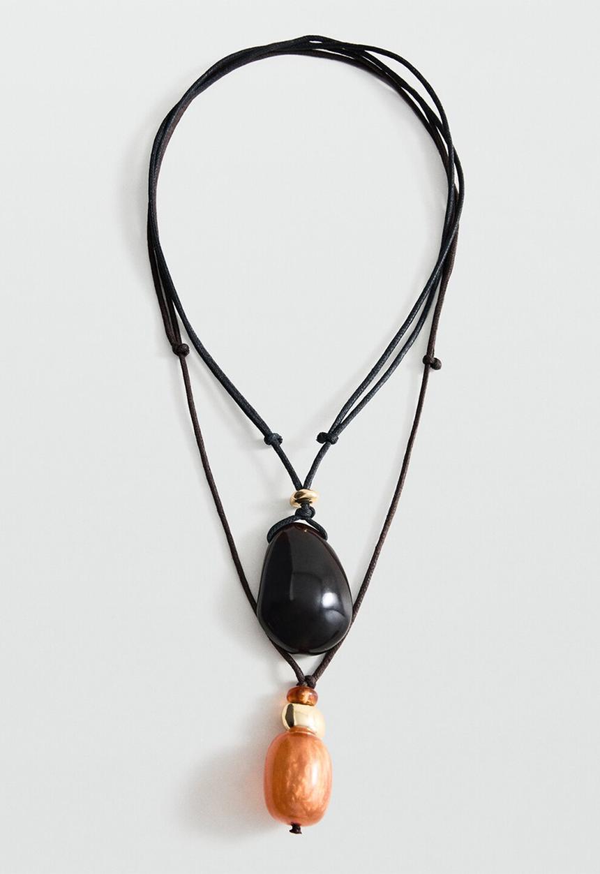 MANGO - Frankie necklace - brown