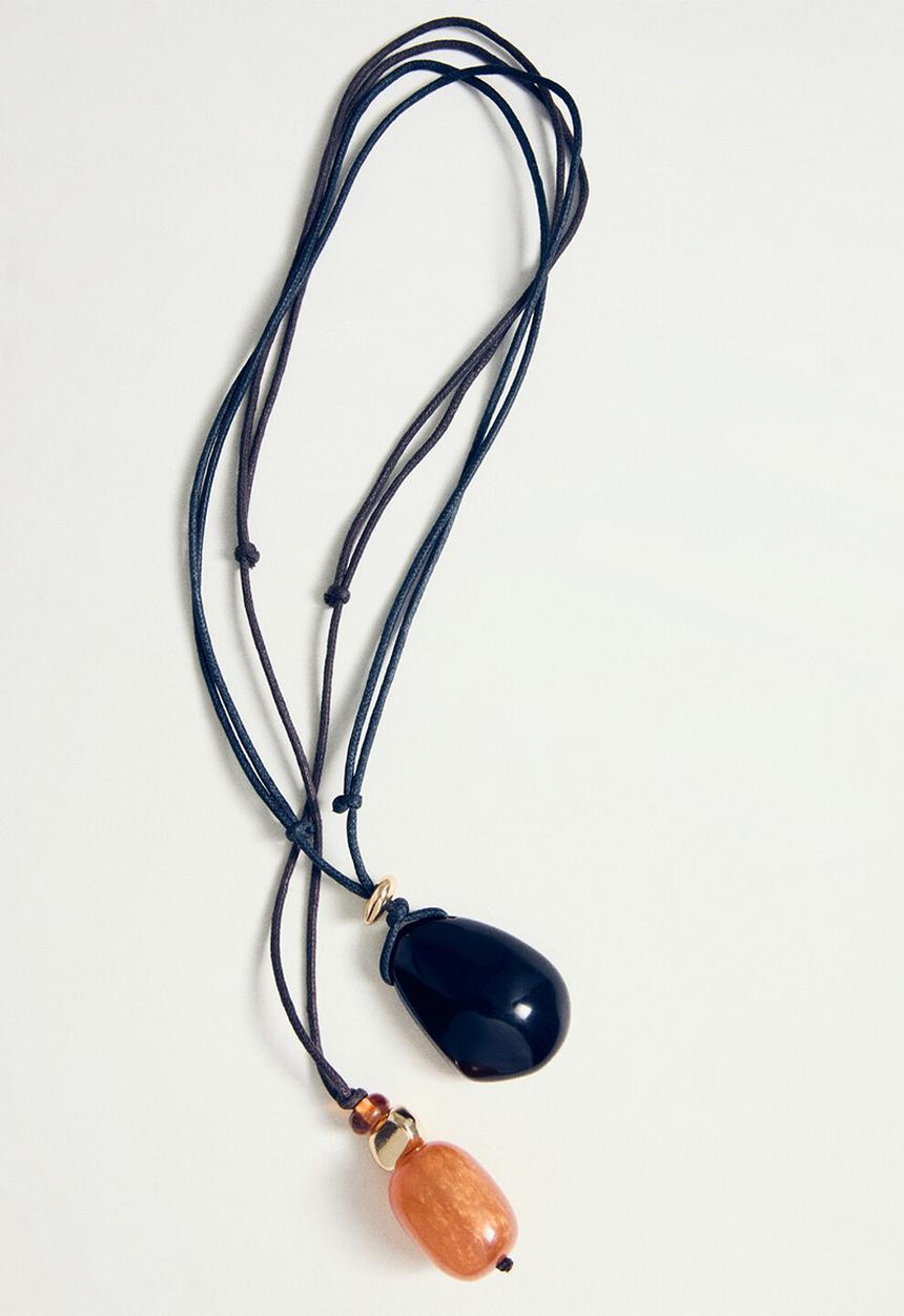 MANGO - Frankie necklace - brown